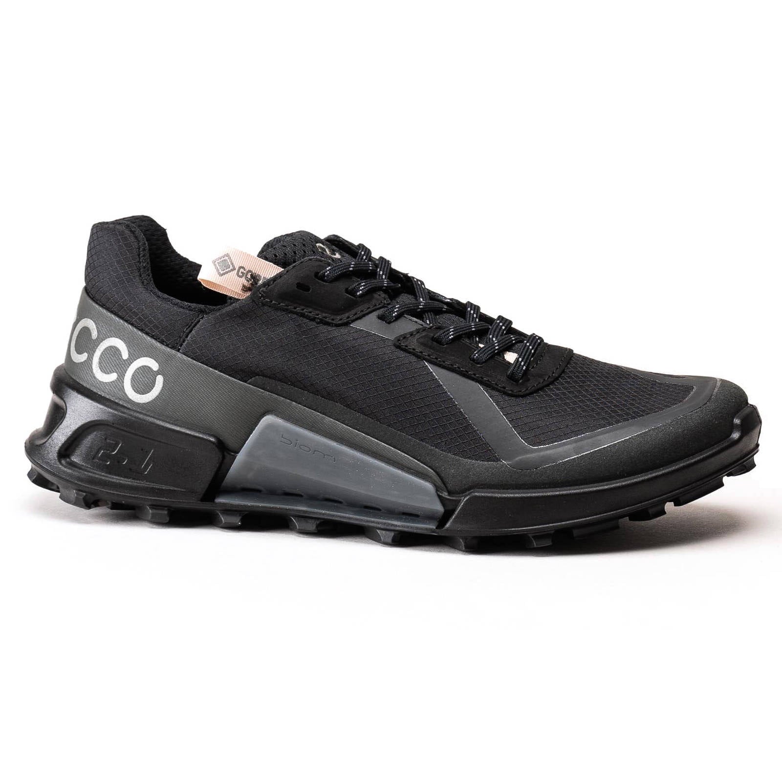 Ecco Biom 2.1 X Country Leather Textile Womens Sneakers#color_black dark shadow