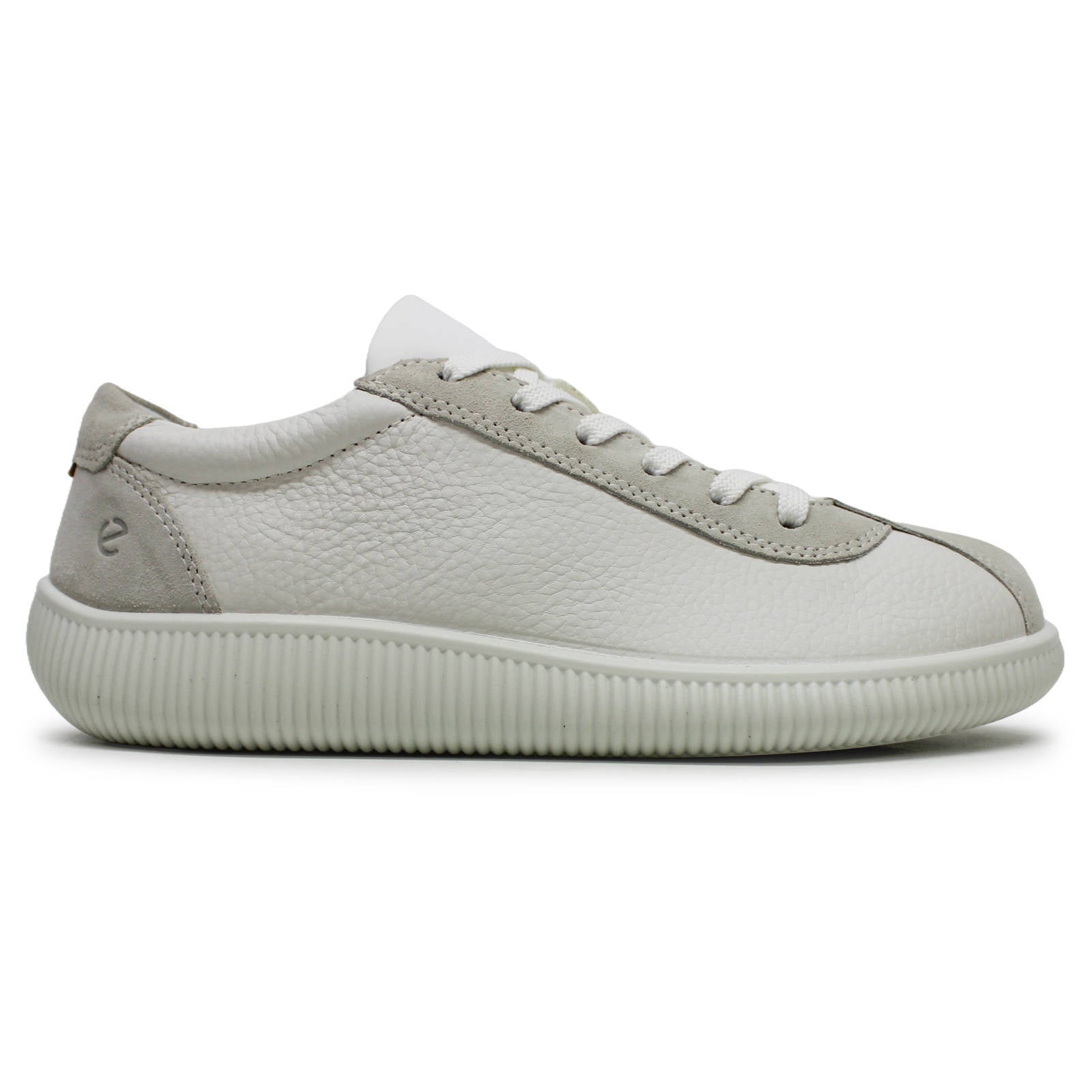 Ecco Soft Zero Leather Womens Shoes#color_white shadow white