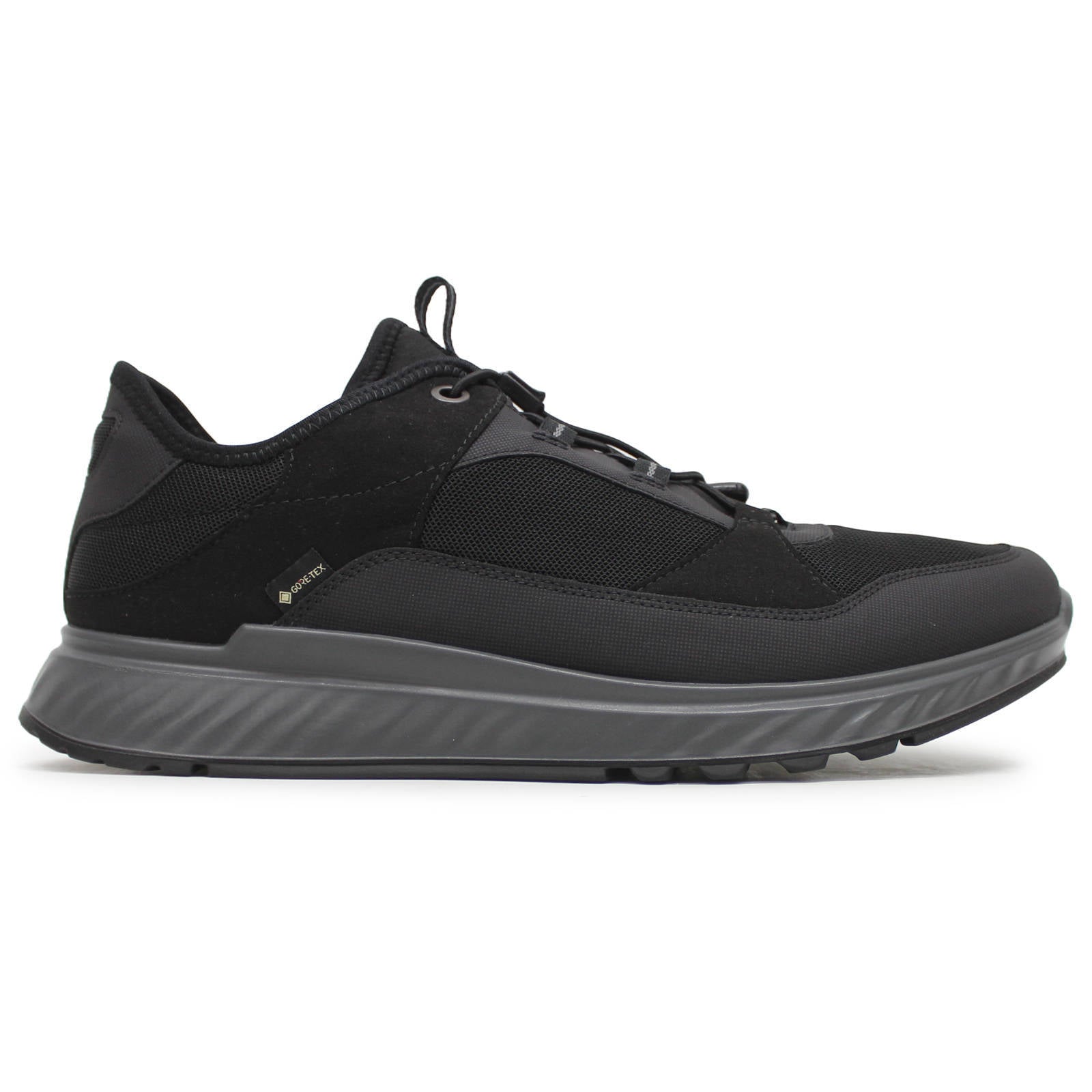 Ecco Exostride Synthetic Textile Mens Sneakers#color_black