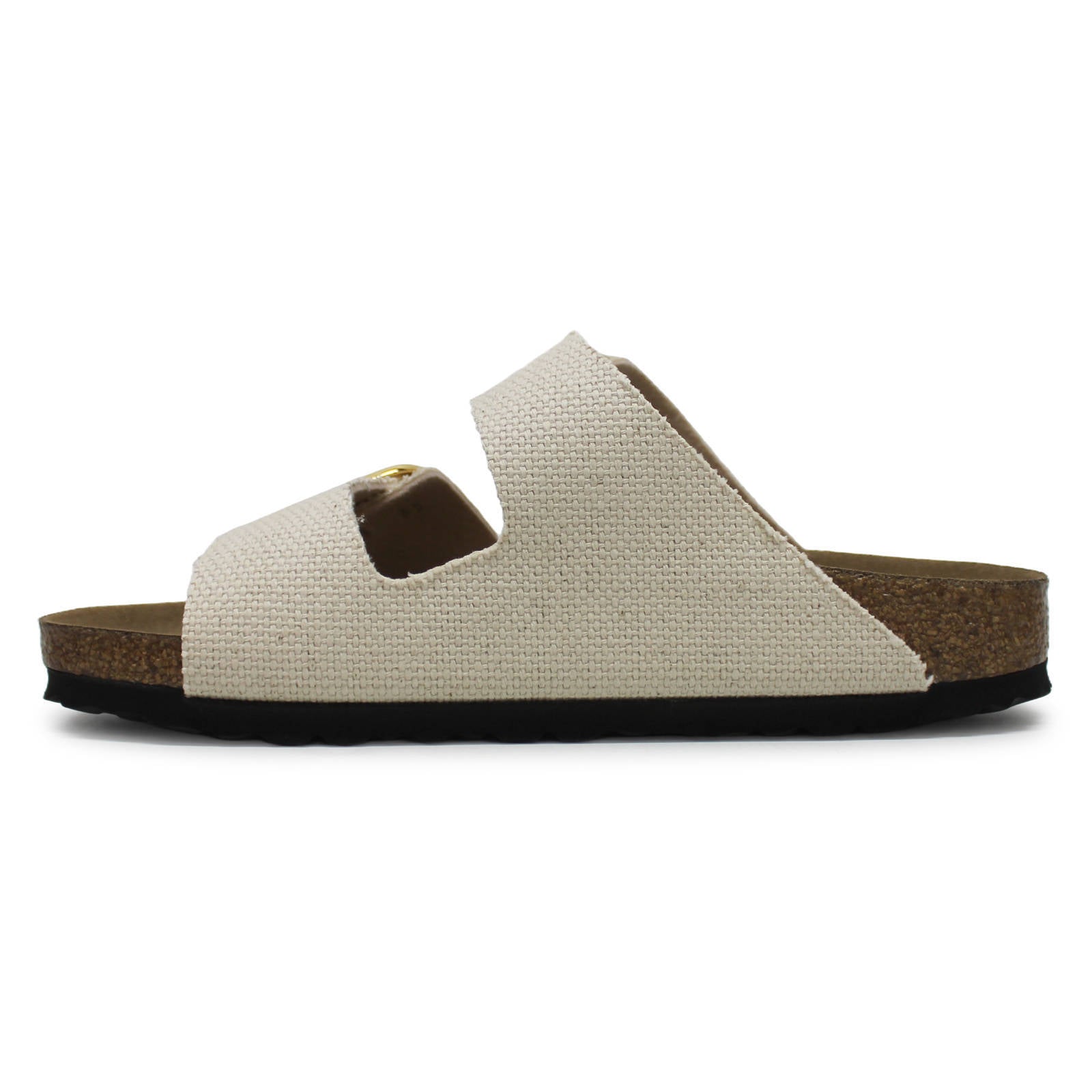 Birkenstock Arizona Big Buckle Rivet Logo Textile Unisex Sandals#color_vegan canvas eggshell