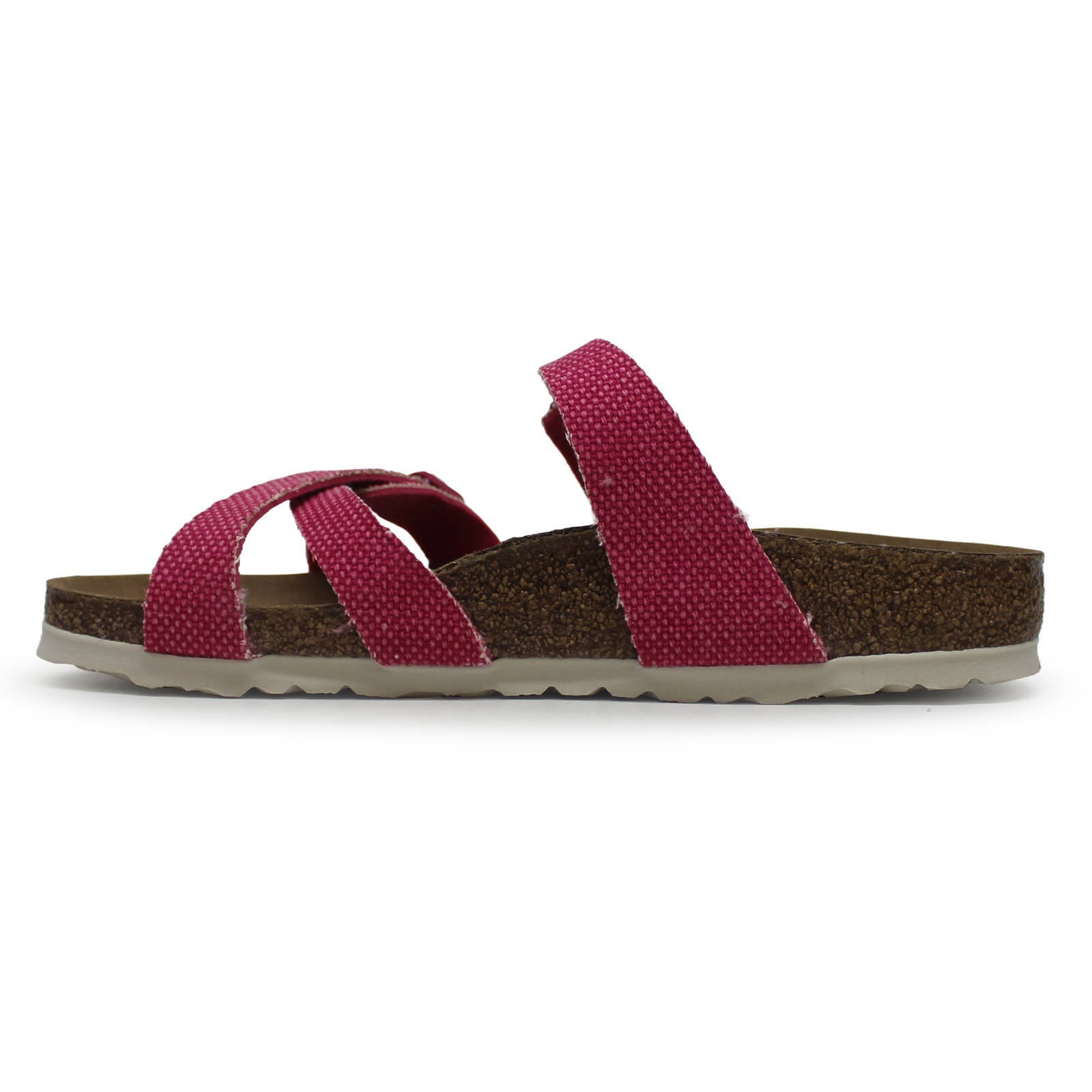 Birkenstock Franca Rivet Logo Textile Unisex Sandals#color_vegan canvas fuchsia tulip