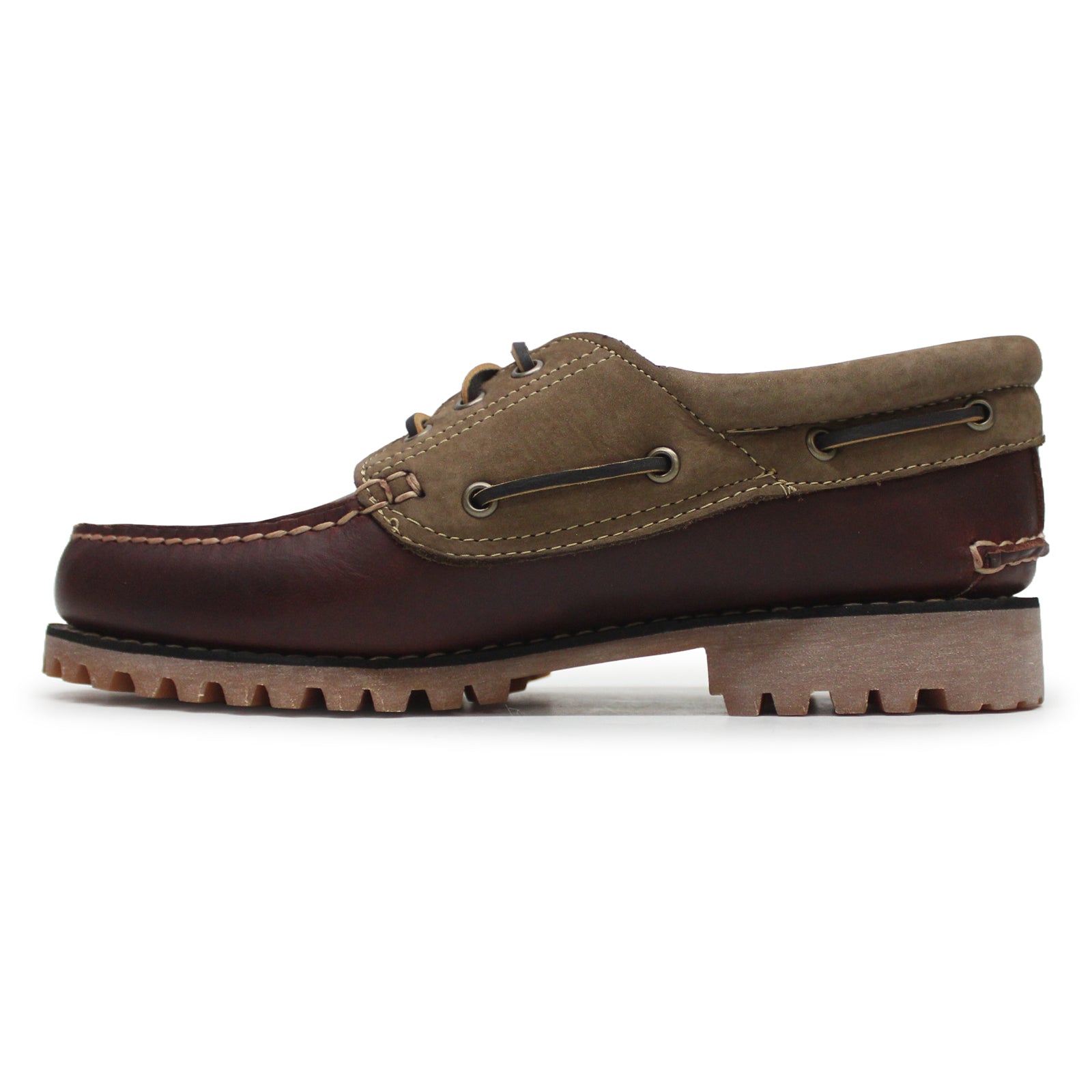 Timberland Authentic Boat Full Grain Leather Mens Shoes#color_burgundy