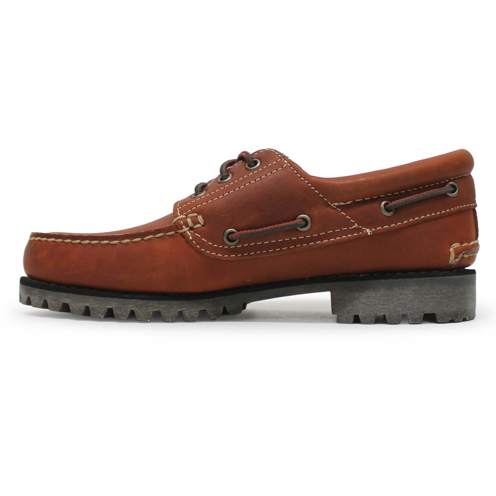 Timberland Authentic Boat Full Grain Leather Mens Shoes#color_medium orange