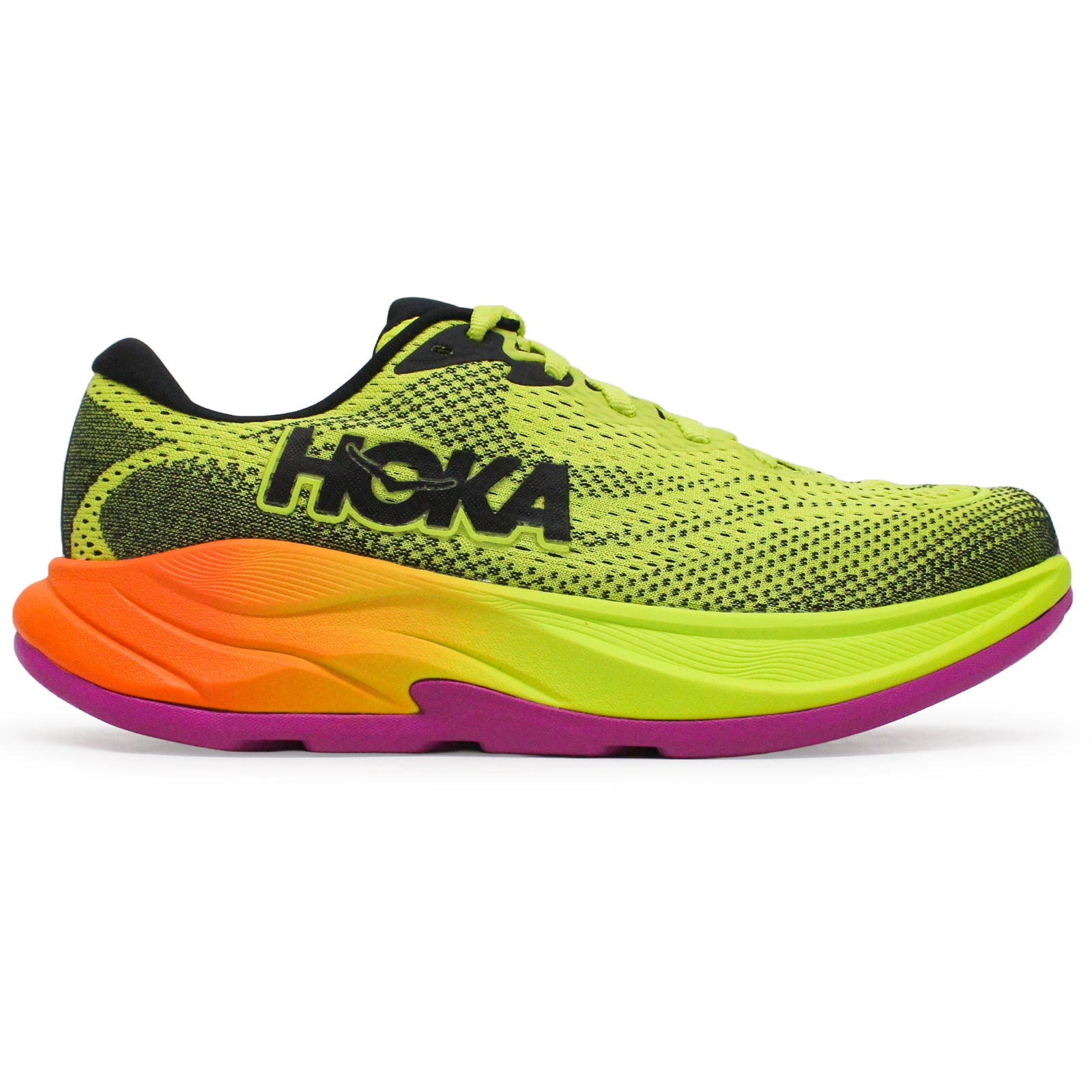 Hoka Rincon 4 Synthetic Textile Womens Trainers#color_hoka citrus black