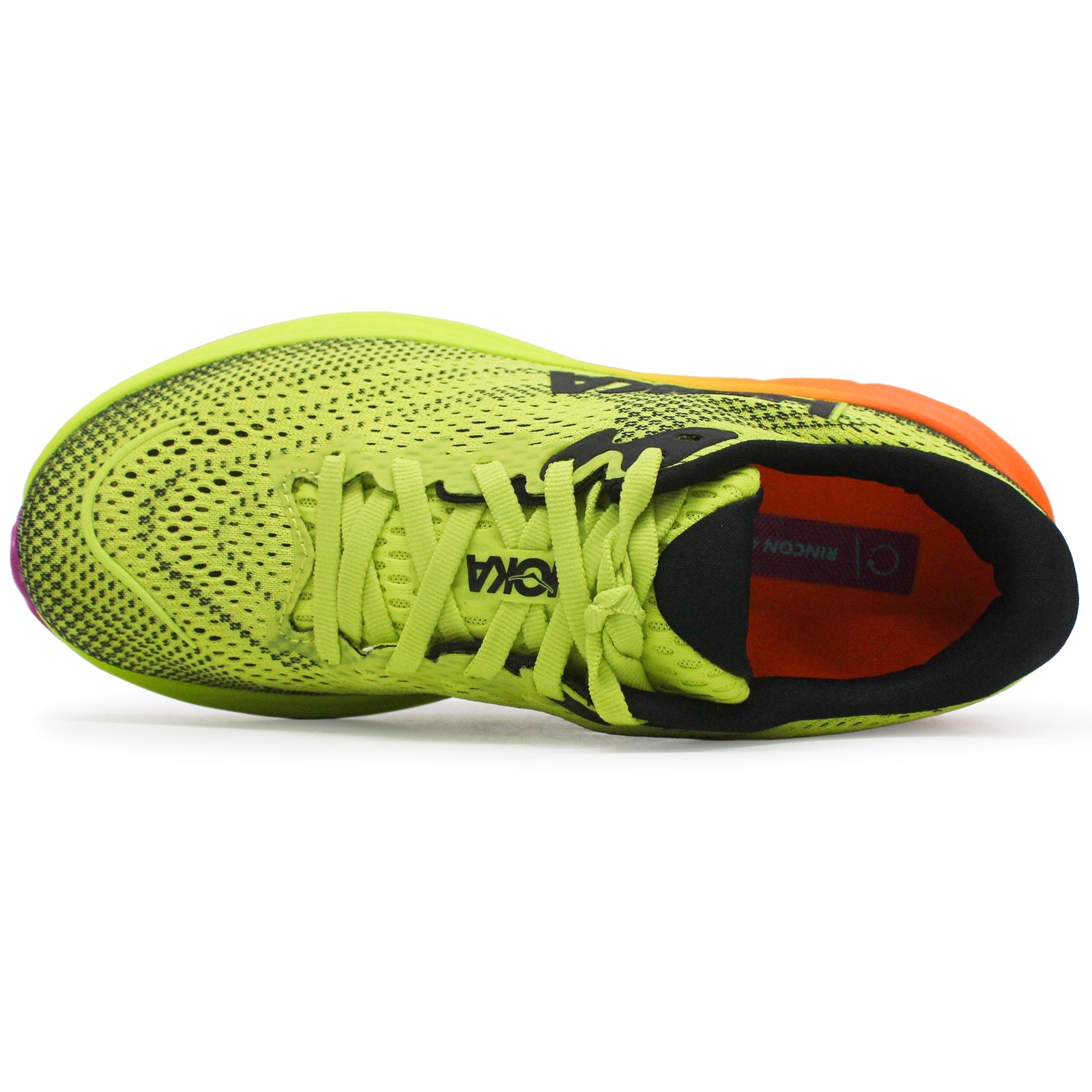 Hoka Rincon 4 Synthetic Textile Womens Trainers#color_hoka citrus black