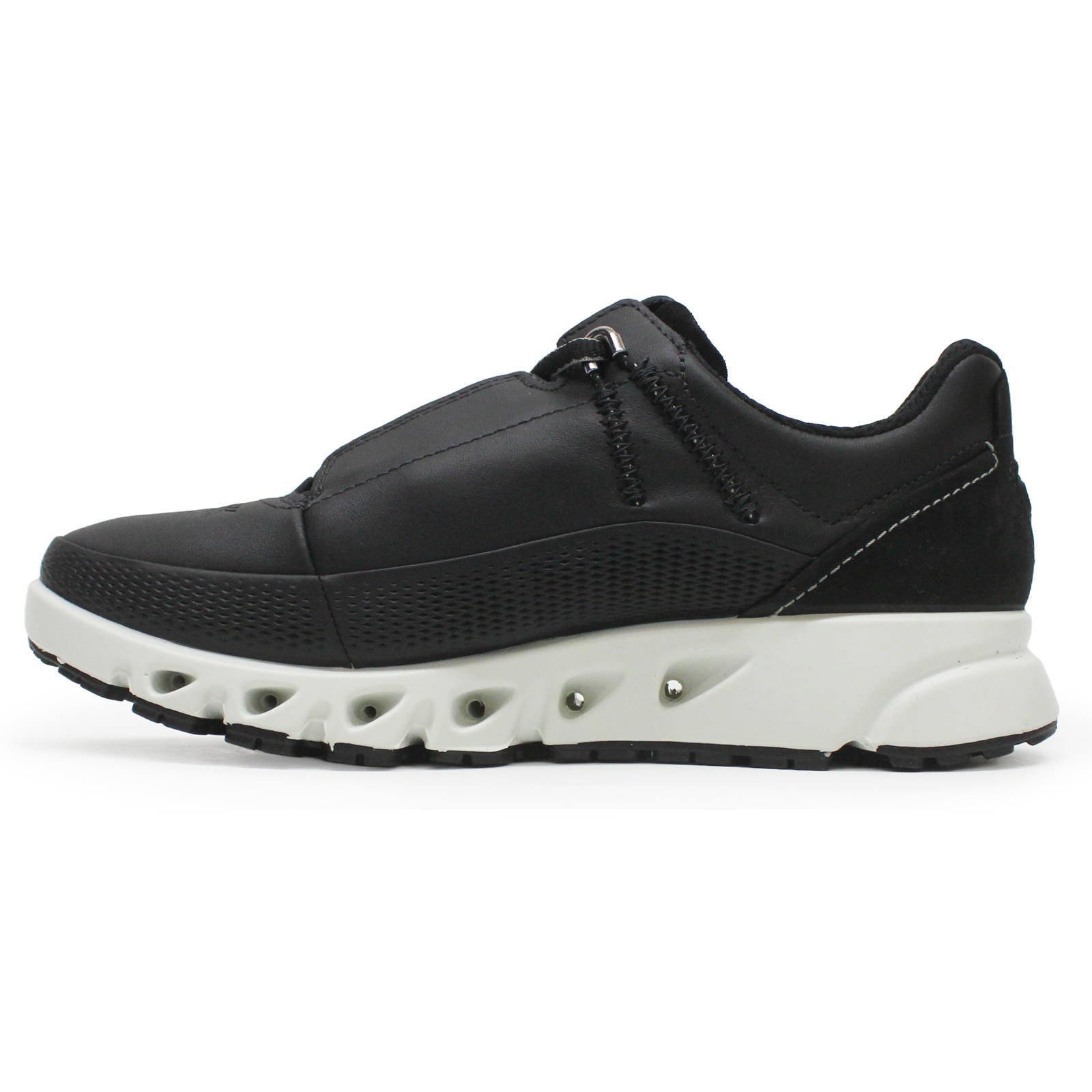 Ecco Multi Vent 880123 Leather Womens Trainers#color_black