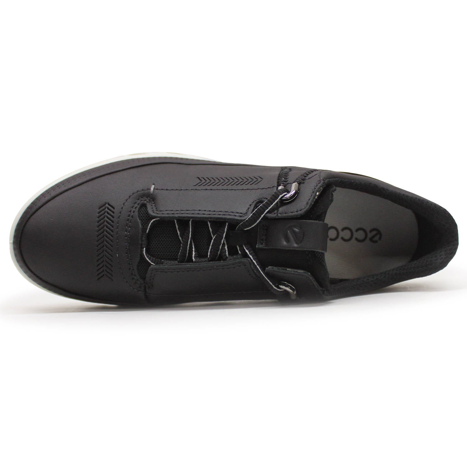 Ecco Multi Vent 880123 Leather Womens Trainers#color_black