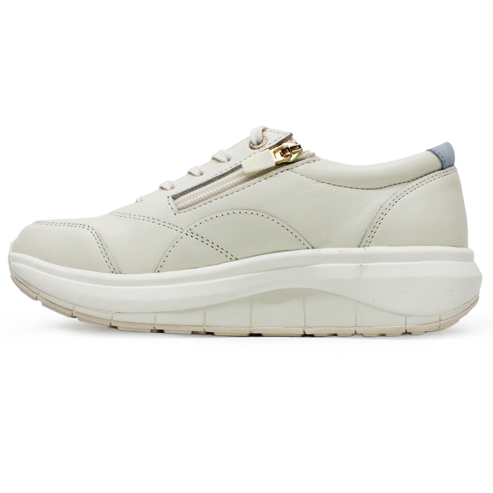 Joya Venice Zip Full Grain Leather Womens Shoes#color_white