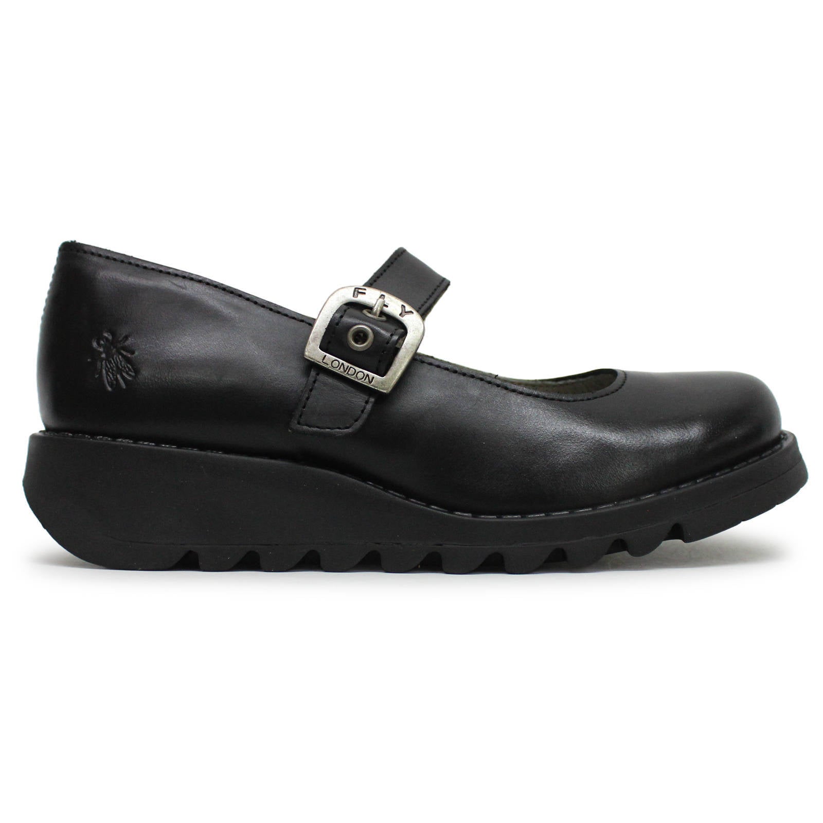 Fly London SAMP132FLY Rug Leather Womens Shoes#color_black