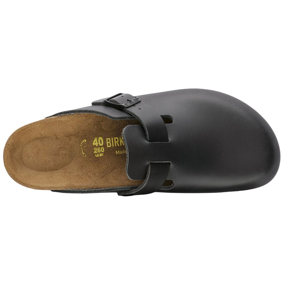 Birkenstock Boston Leather Unisex Sandals#color_black