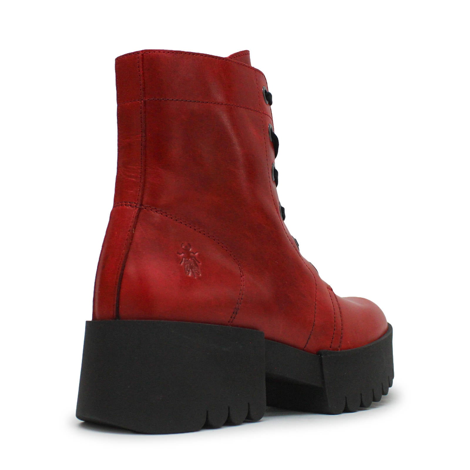 Fly London ELVU140FLY Rug Leather Womens Boots#color_red