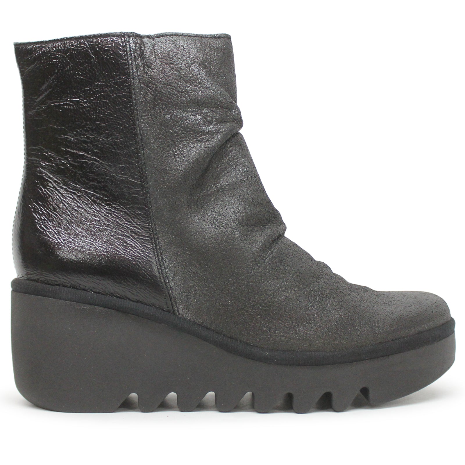 Fly London BAAN538FLY P501538006 Leather Womens Boots - Silver Black - 37#color_silver black