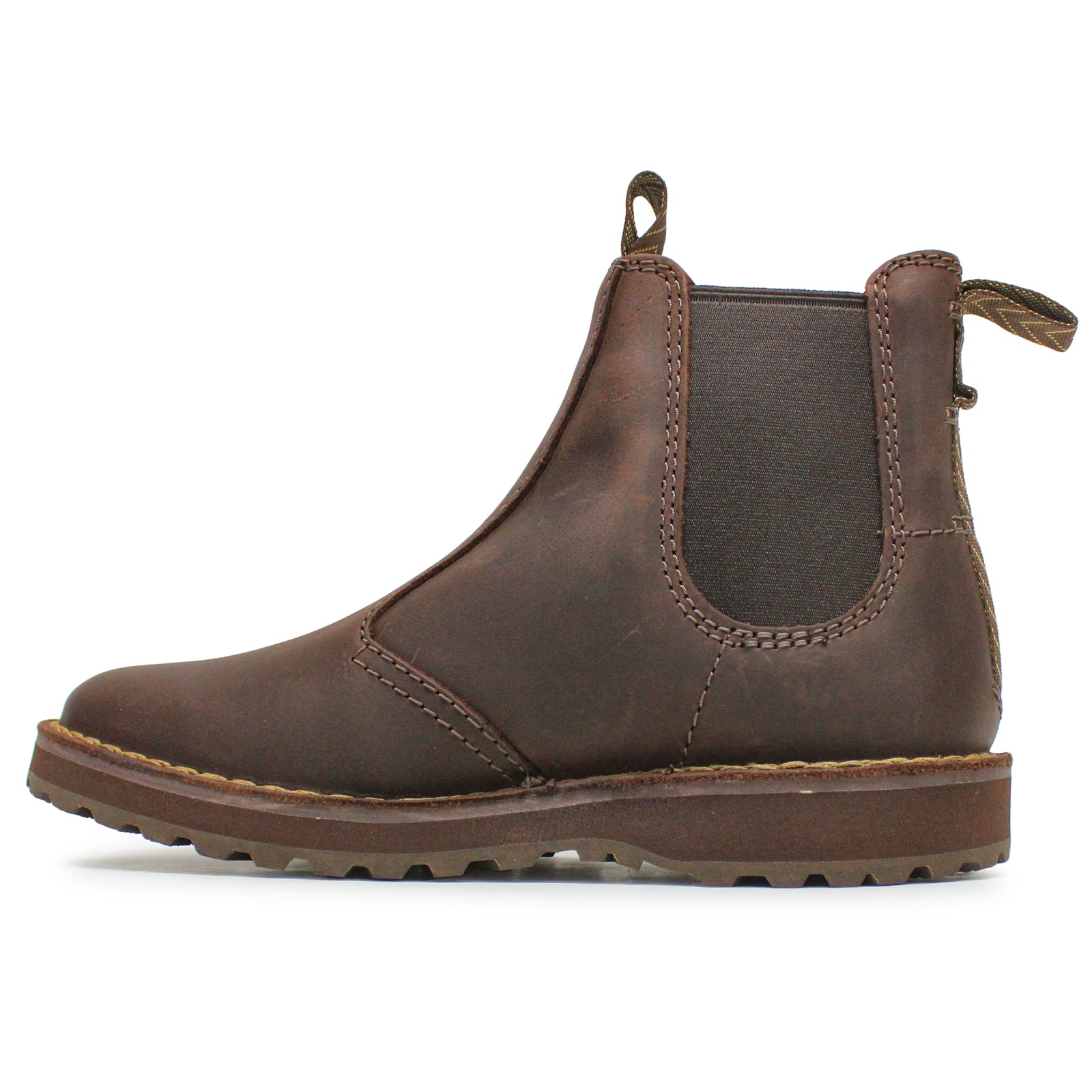 Clarks Solsbury Easy Leather Mens Boots#color_dark brown