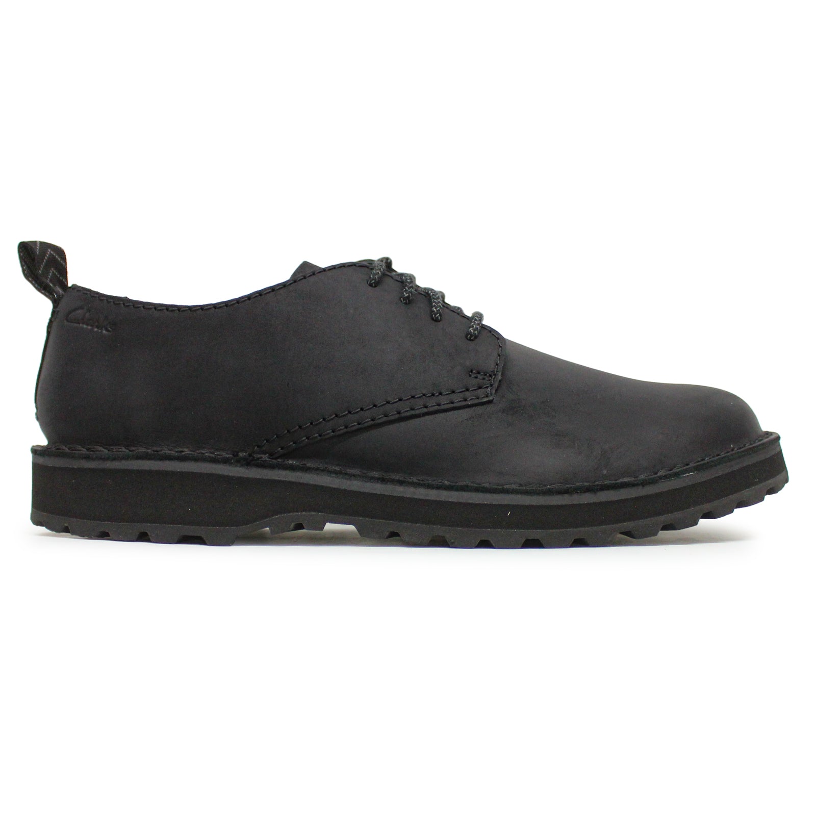 Clarks Solsbury Lace Leather Mens Shoes#color_black