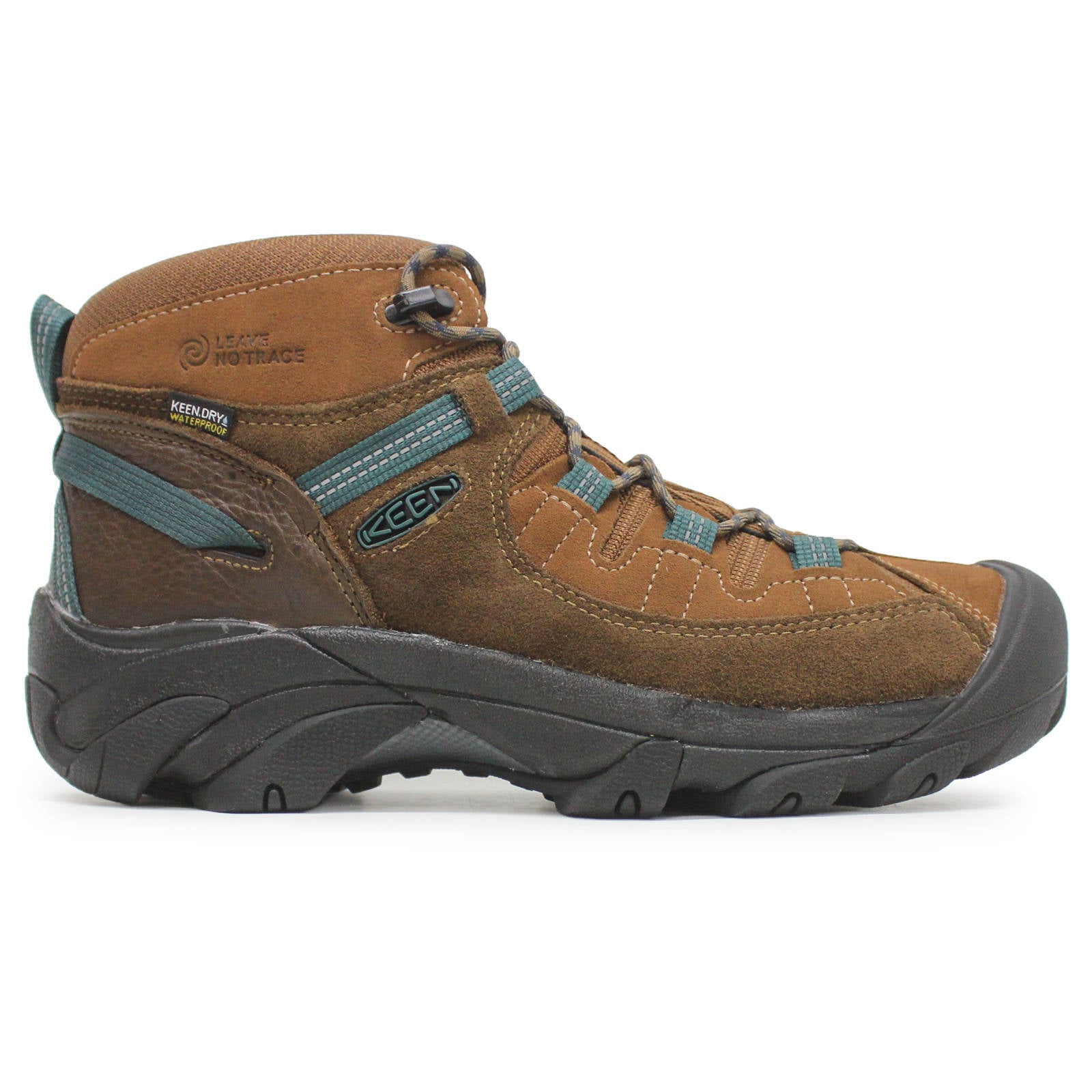 Keen Targhee II Mid WP Leather Textile Mens Boots#color_leave no trace