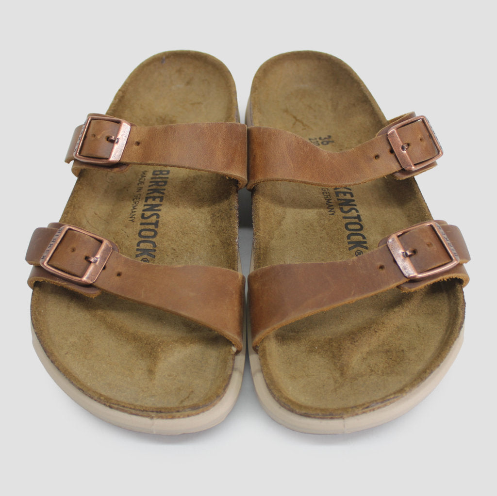 Birkenstock Sierra CT 1022217 Ginger Brown Waxy Leather Unisex Sandals - UK 3.5 - US 5 Women / 3 Men - EU 36