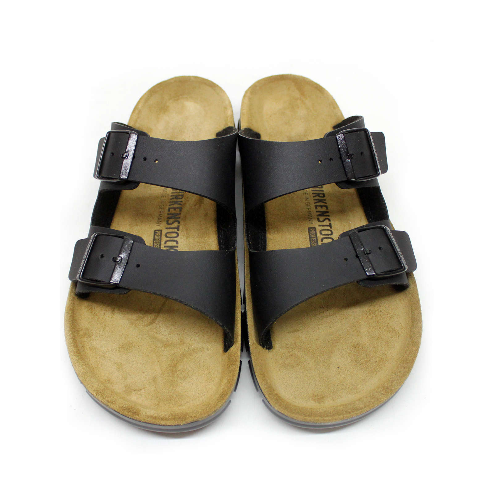 Birkenstock Arizona Leather Unisex Slides Sandals - UK 10.5 - US 14 Women / 12 Men - EU 45