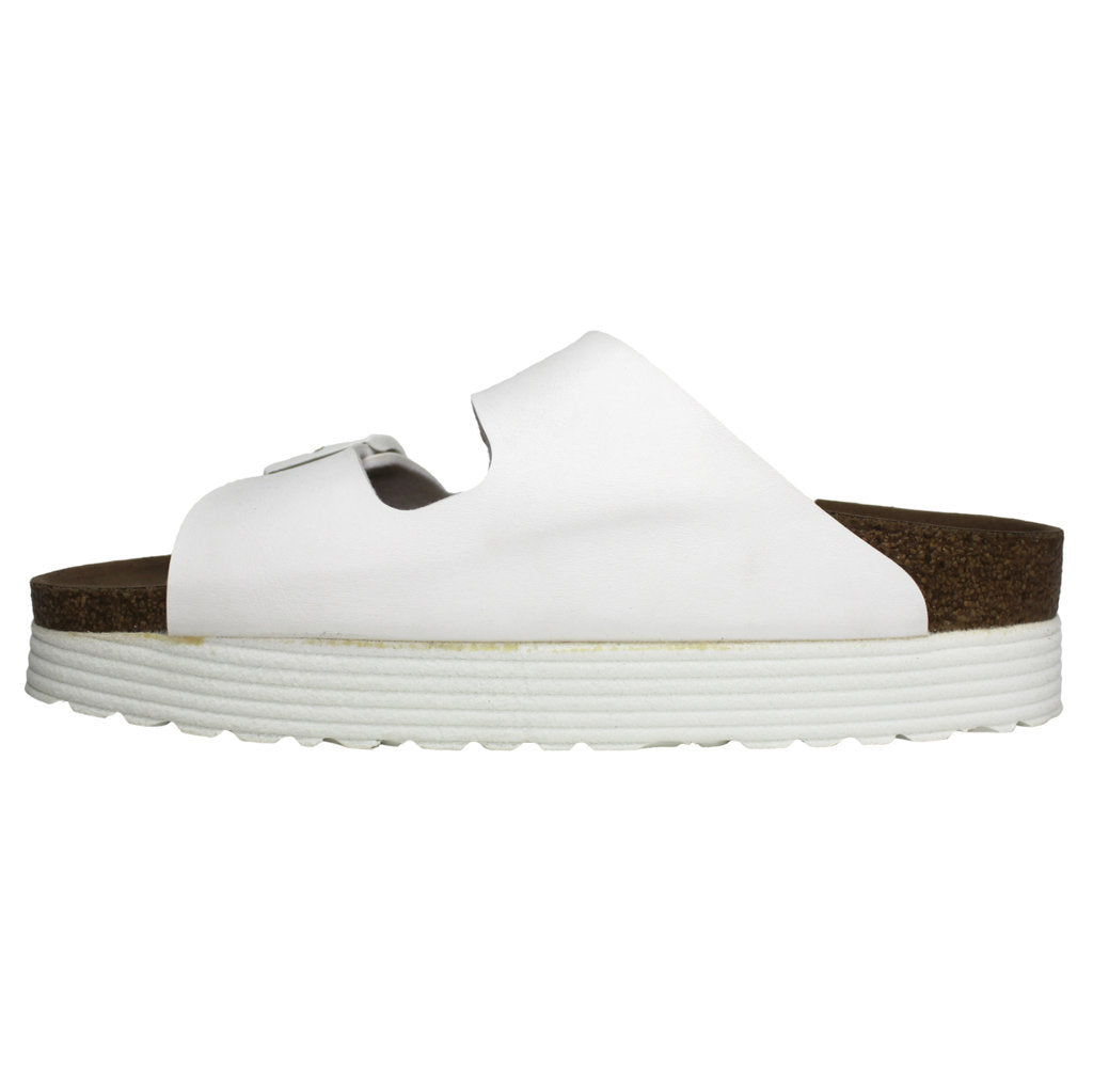 Papillio Birkenstock Arizona Platform Vegan 1018581 Unisex Sandal-White - UK 5.5 - US 8 Women / 6 Men - EU 39