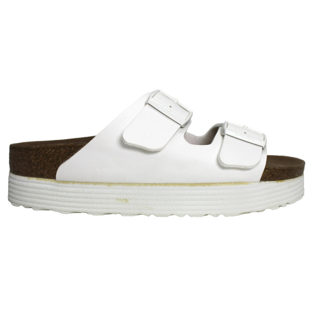 Papillio Birkenstock Arizona Platform Vegan 1018581 Unisex Sandal-White - UK 5.5 - US 8 Women / 6 Men - EU 39