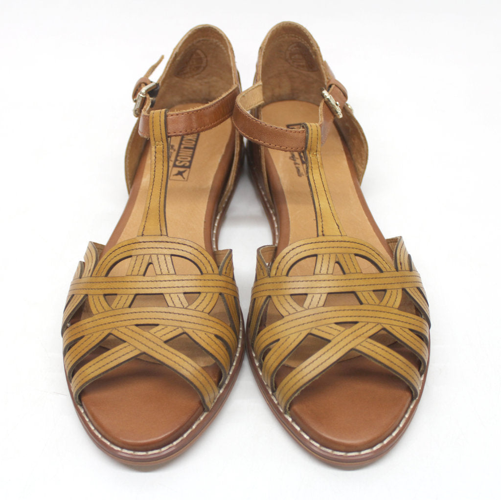 Pikolinos Talavera W3D-0668C1 Leather Womens Sandals - Honey - UK 6 - US 8.5-9 Women - EU 39