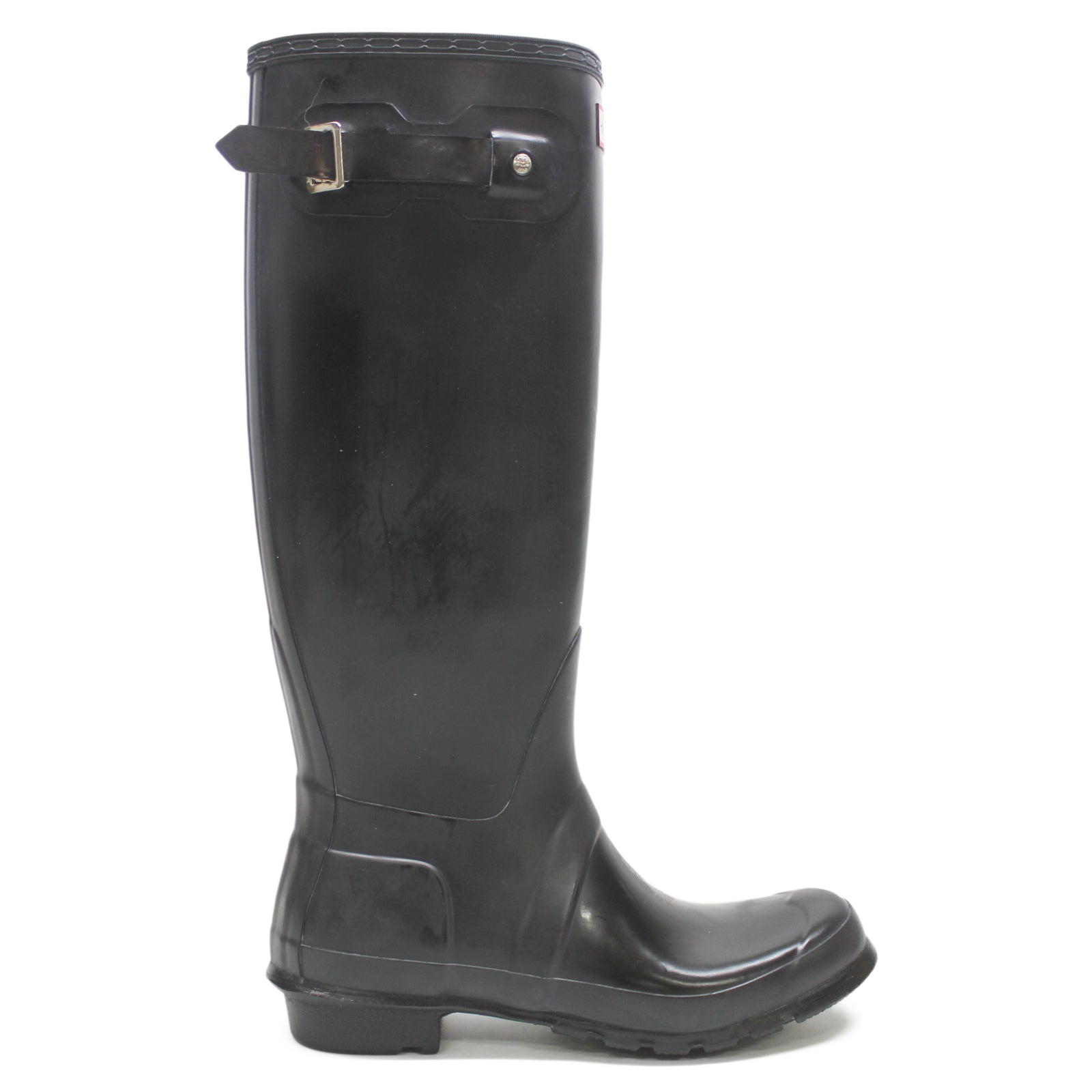 Hunter Original Tall Gloss WFT1000RGL BLK Rubber Womens Boots Black - 7#color_black