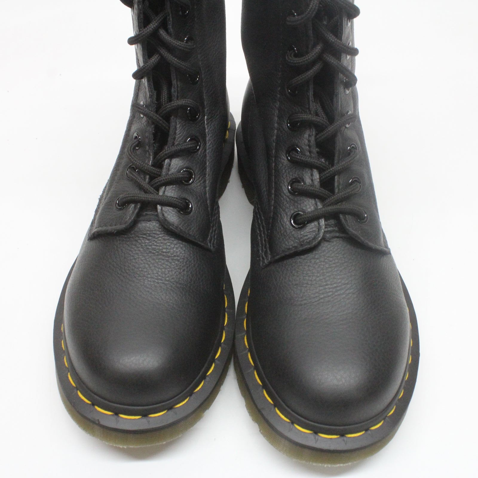 Dr. Martens Pascal 8 Eyelet Virginia 13512006 Leather Womens Boots - Black - 7 UK - 41 EU - 9 US#color_black