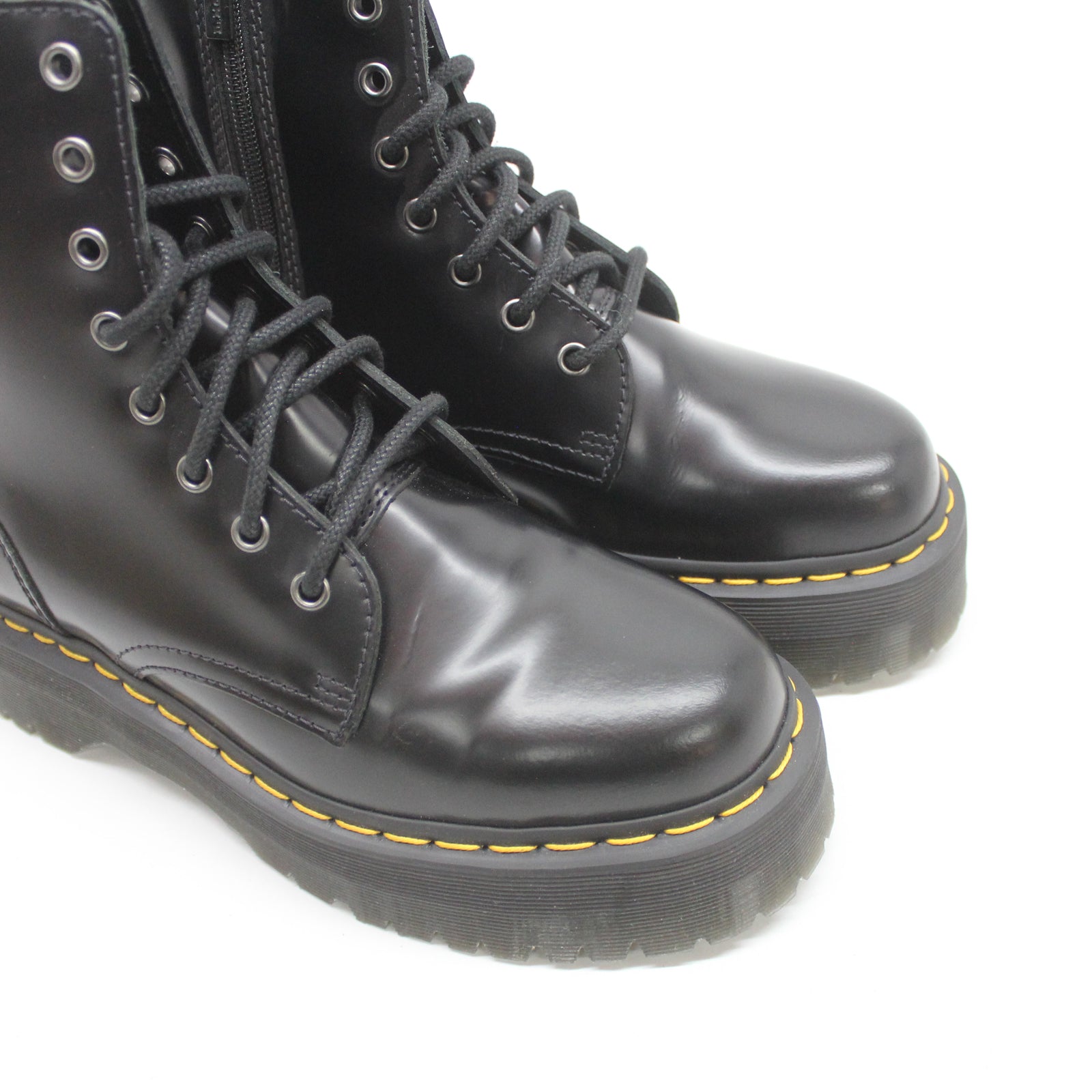 Dr. Martens Jadon 15265001 Smooth Leather Unisex Boots - Black - 6.5#color_black