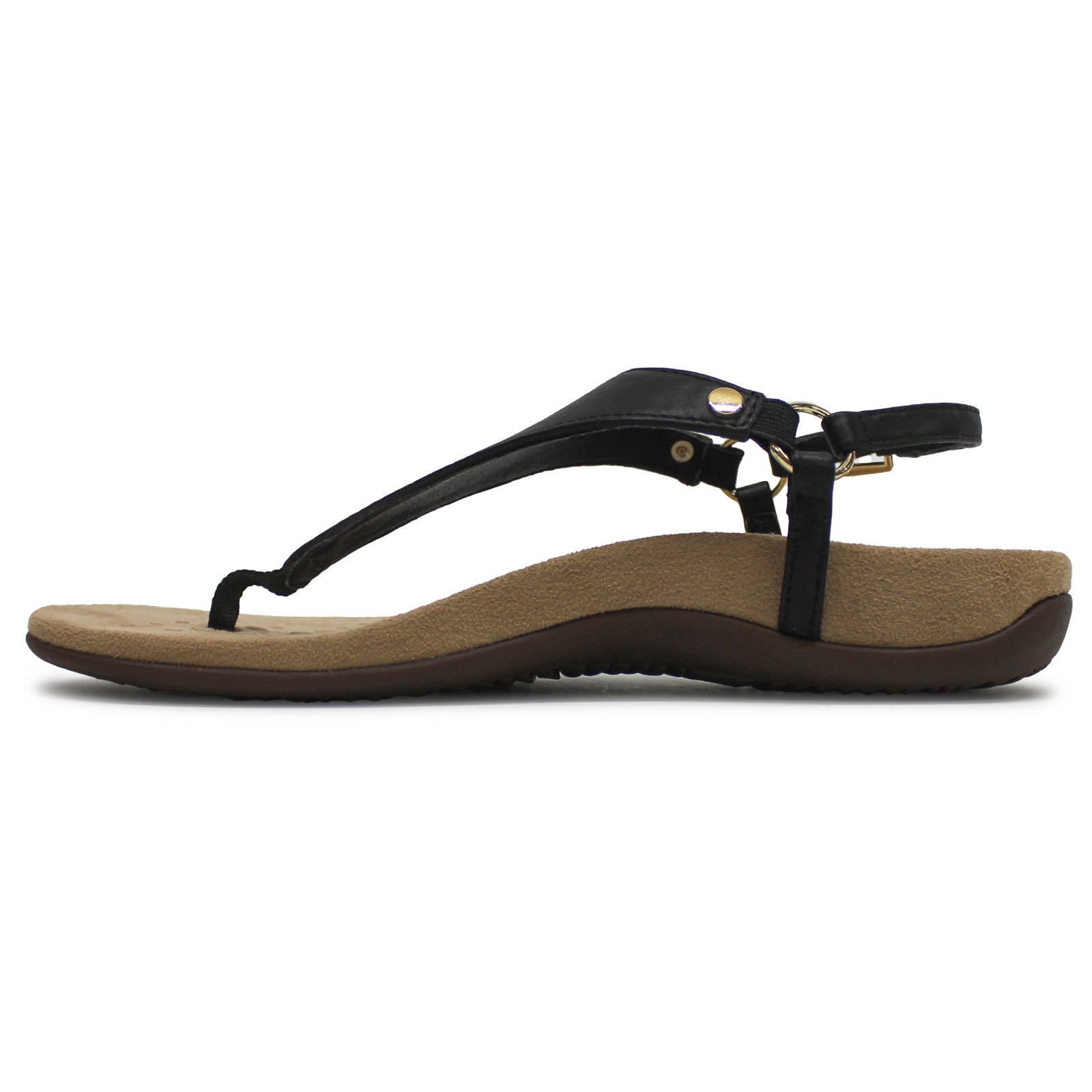 Vionic Rest Kirra KIRRA-BLK-WIDE Other Leather Womens Sandals - Black - W - 39#color_black