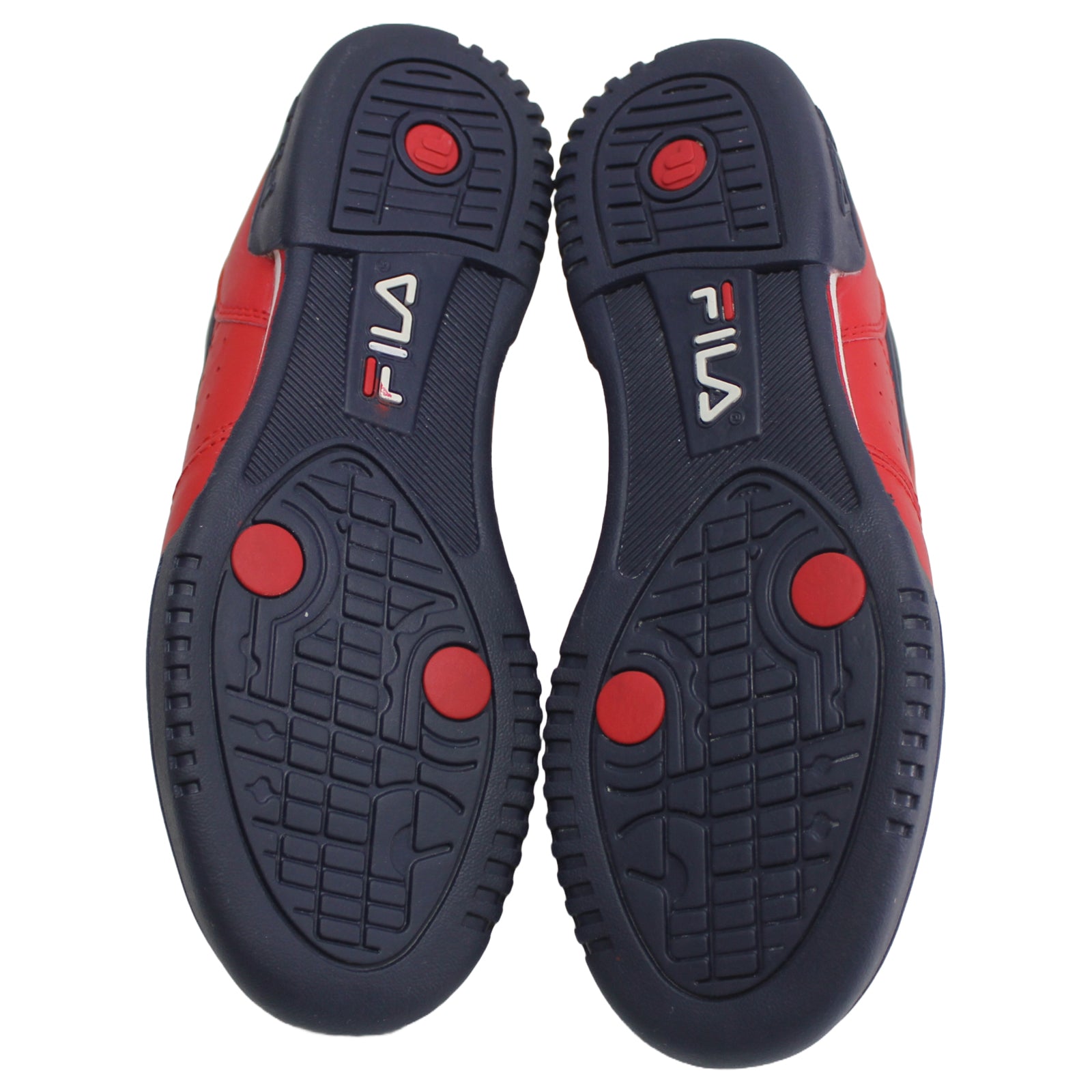 Fila Original Fitness 3VF80105-640 Leather Synthetic Youth Trainers - Red Navy White - 38#color_red navy white