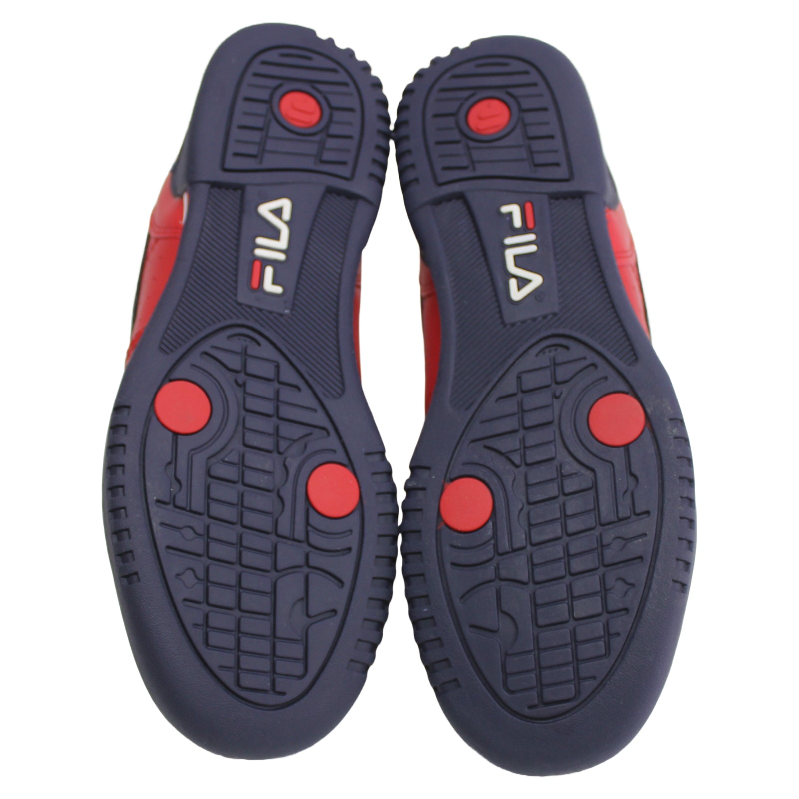 Fila Original Fitness 3VF80105-640 Leather Synthetic Youth Trainers - Red Navy White - 38#color_red navy white