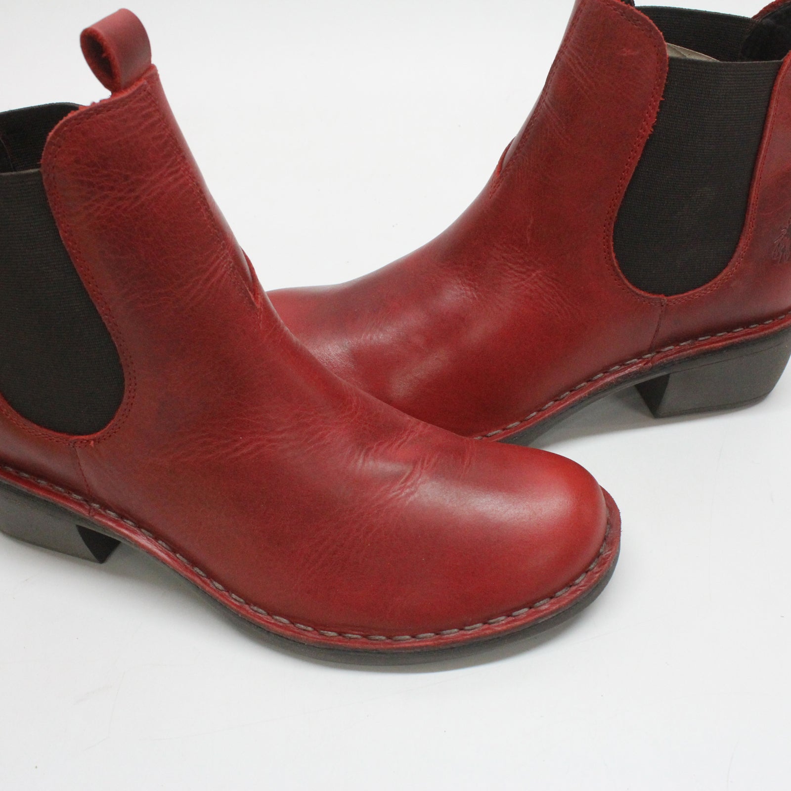 Fly London MEME030FLY P211030012 Rug Leather Womens Boots - Red Red - 39#color_red red