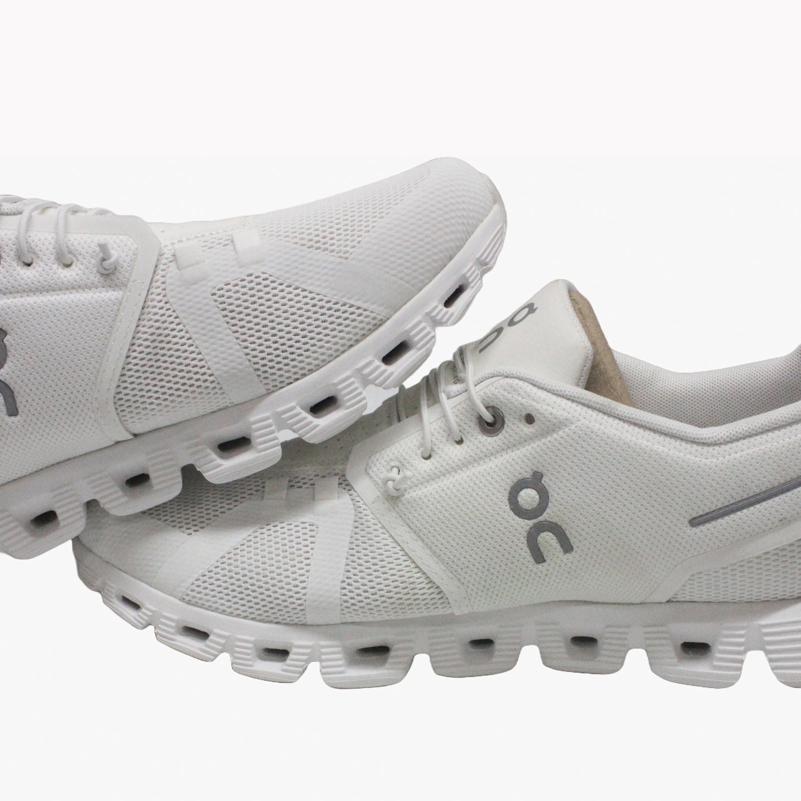 On Cloud 5 59-98918 Textile Synthetic Mens Trainers - All White - 44#color_all white