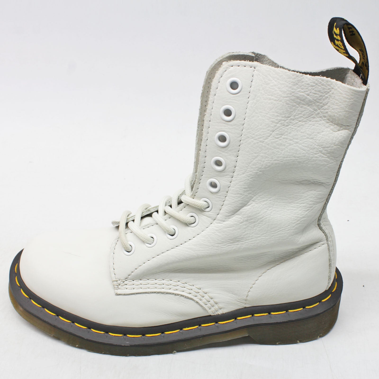 Dr. Martens 1490 27261113 Virginia Leather Womens Boots - Optical White - 4#color_optical white