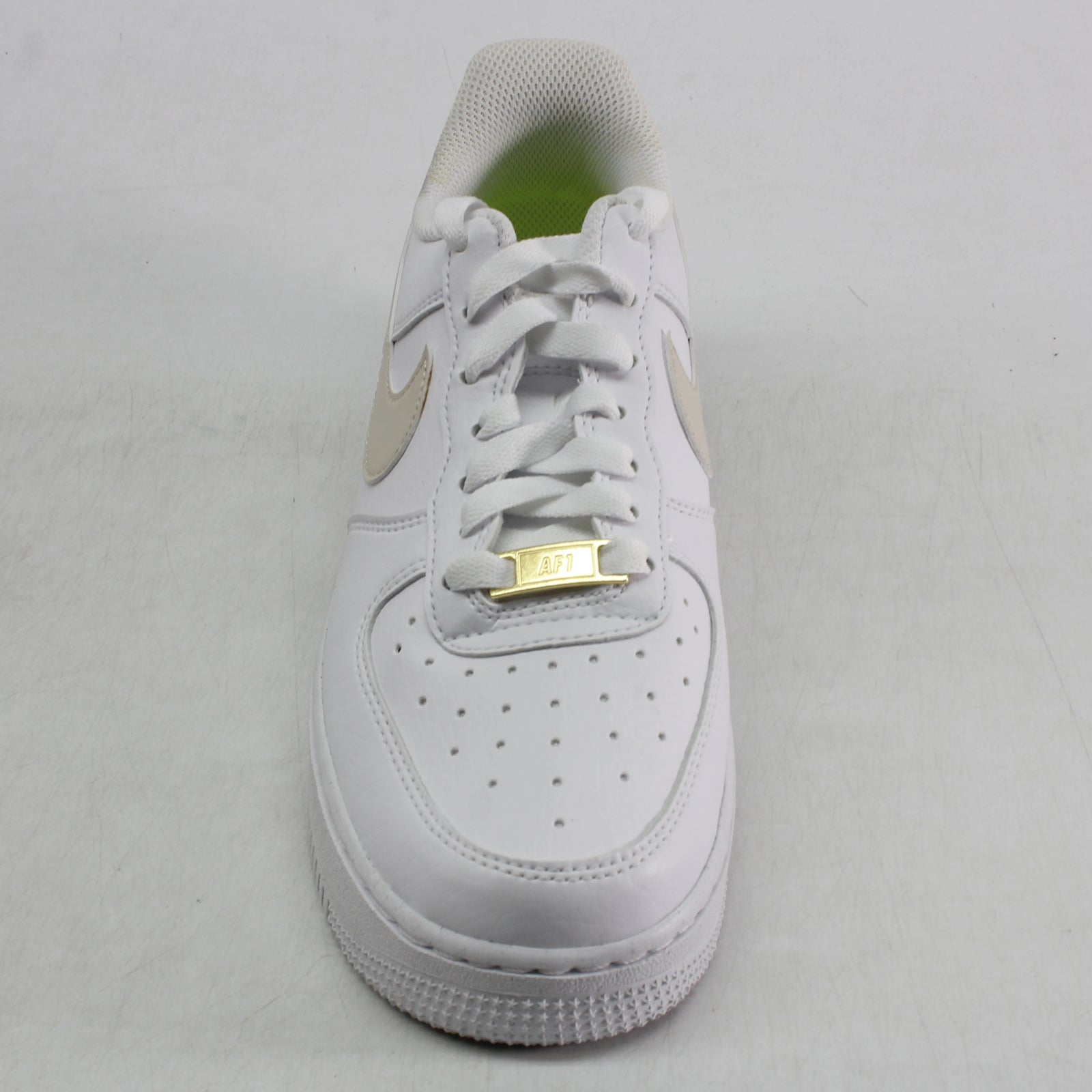 Nike Air Force 1 07 Next Nature DN1430-101 Leather Unisex Trainers - White Light Orewood Brown - 38#color_white light orewood brown