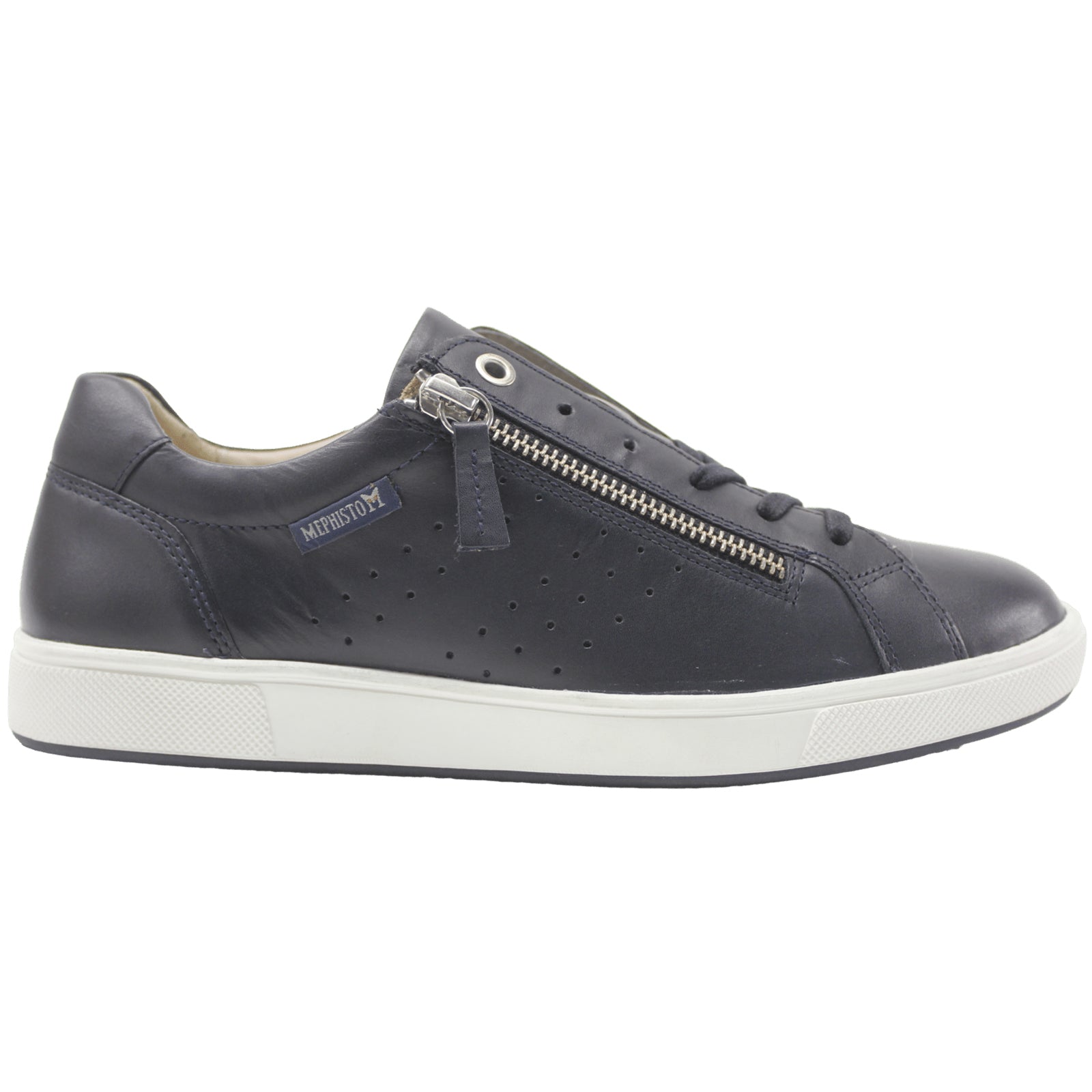 Mephisto Nikita P5139192 Leather Womens Trainers - Navy - 38#color_navy