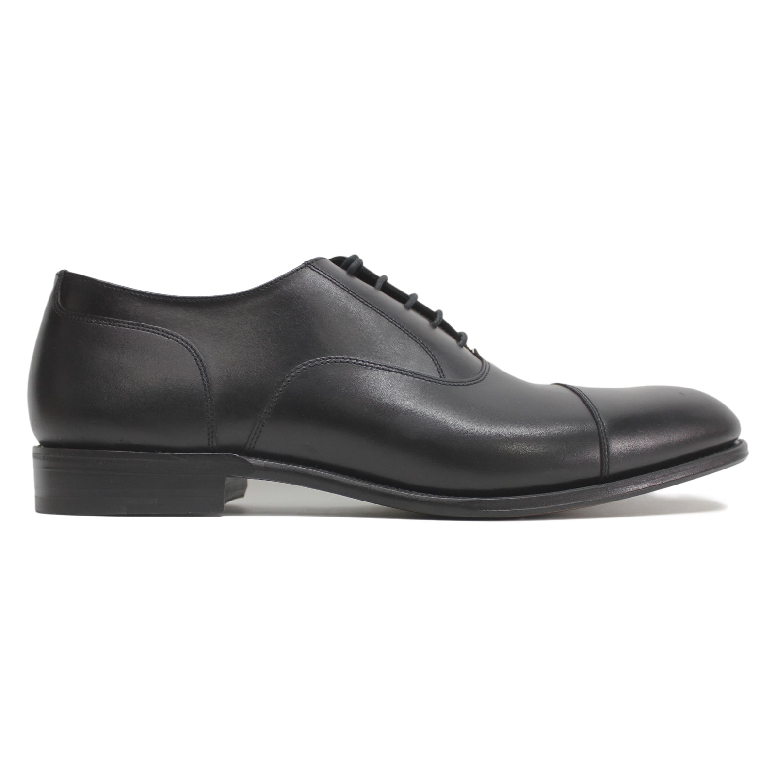 Loake Stonegate ECSTOB Leather Mens Shoes - Carbon Black - 12#color_carbon black