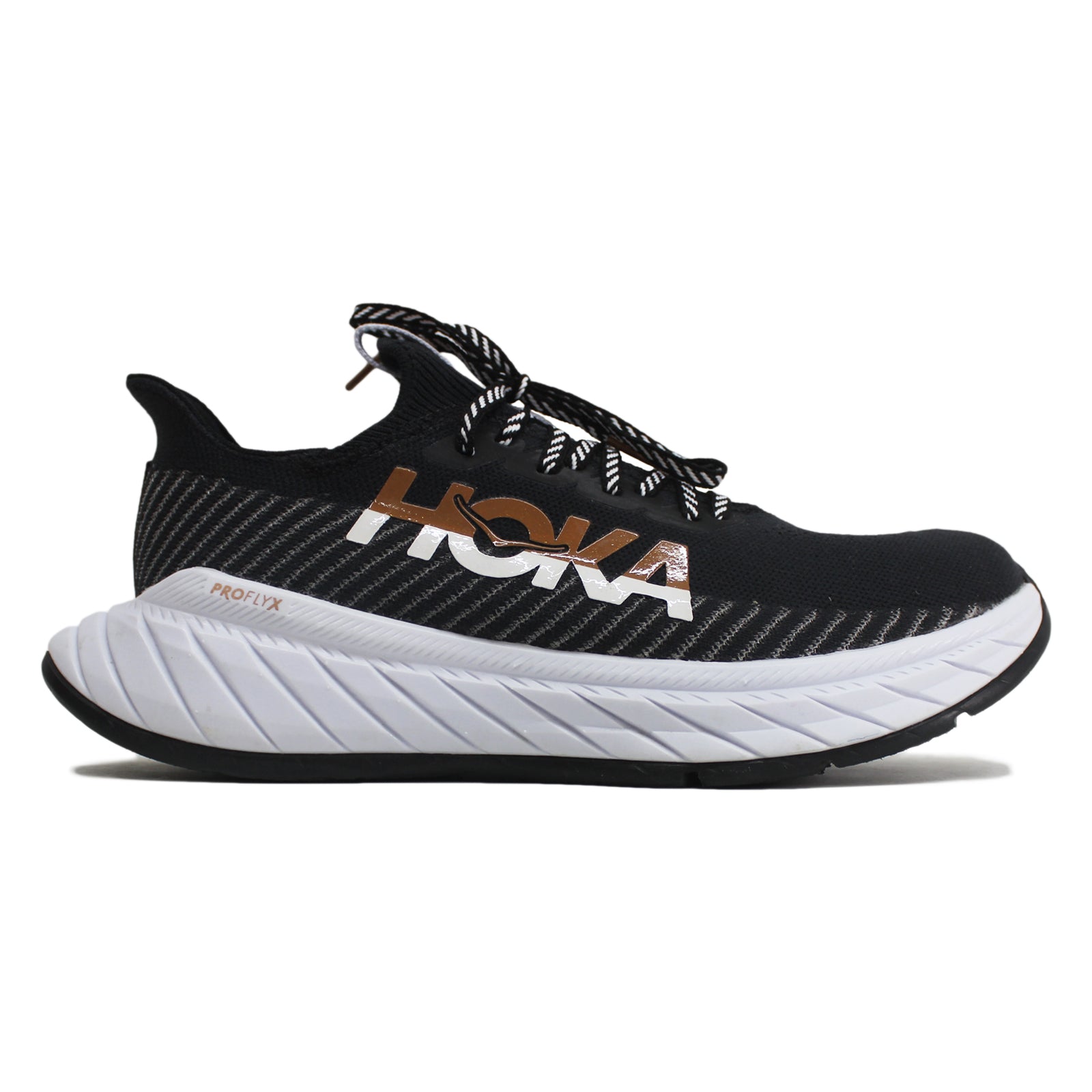 Hoka Carbon X 3 1123193-BWHT Textile Womens Trainers - Black White - 7.5#color_black white