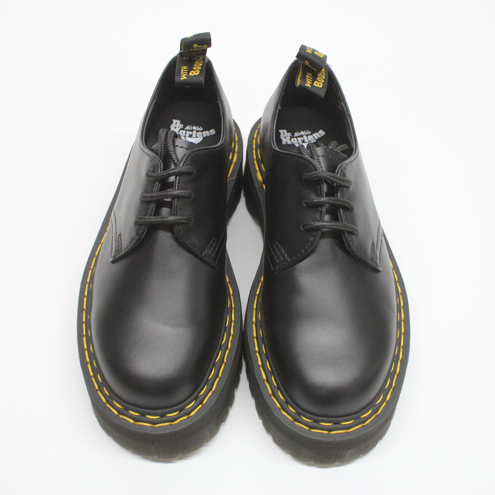 Dr. Martens 1461 Quad DS 30643001 Paris Leather Unisex Shoes - Black - 4#color_black