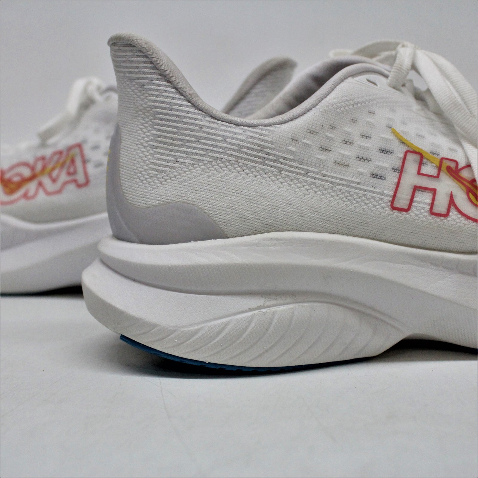 Hoka Mach 6 1147810-WNCL Textile Womens Trainers - White Nimbus Cloud - 7#color_white nimbus cloud