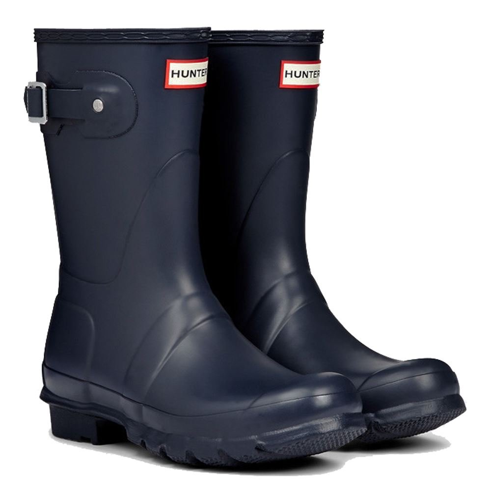 Hunter Original Rubber Women's Short Wellington Boots#color_navy