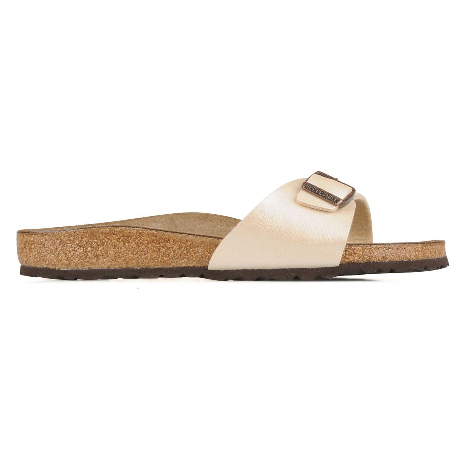 Birkenstock Madrid Pearl White Womens Sandals#color_pearl white