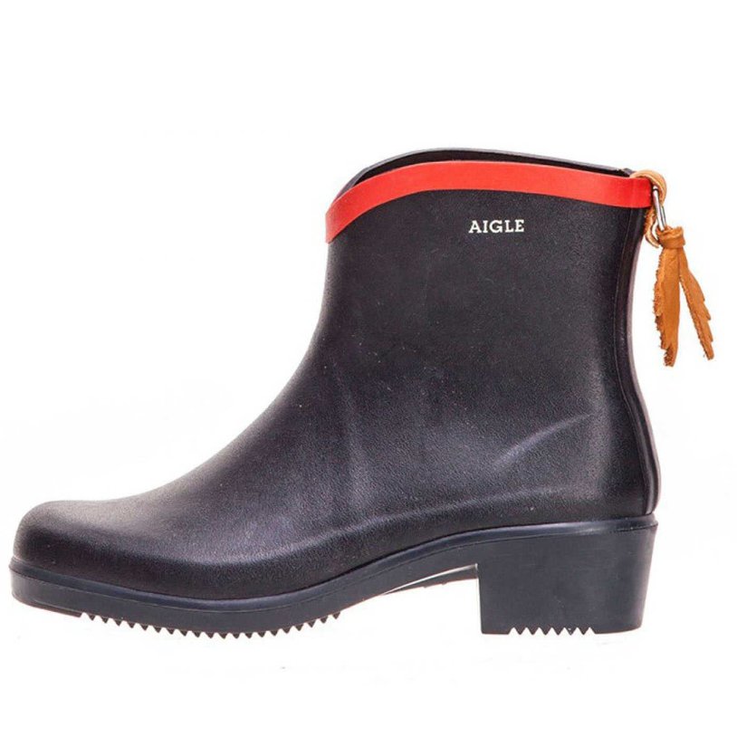 Aigle Miss Juliette Bottillon Rubber Women's Wellington Boots#color_black