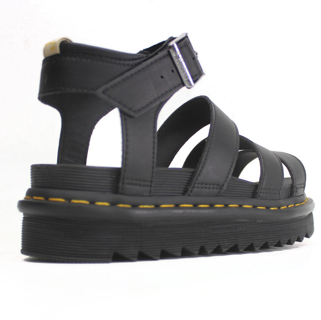 Dr. Martens Vegan Blaire Synthetic Leather Womens Sandals#color_black