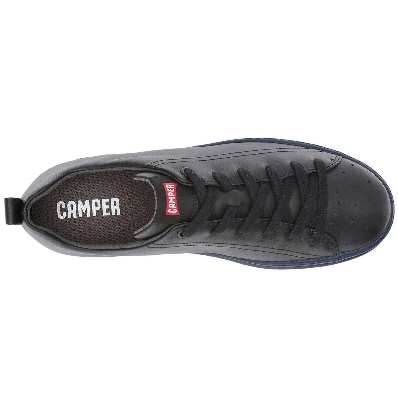 Camper Runner Calfskin Leather Men's Low-Top Sneakers#color_black