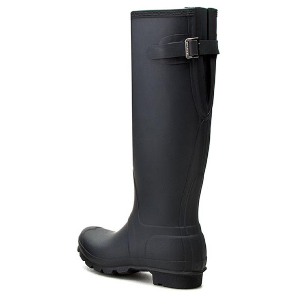 Hunter Original Tall Adjustable Rubber Womens Boots#color_luna black