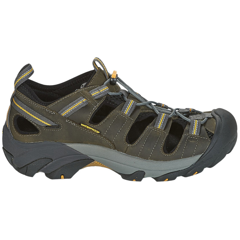 Keen Arroyo II Leather & Textile Men's Hiking Sandals#color_gargoyle tawny olive