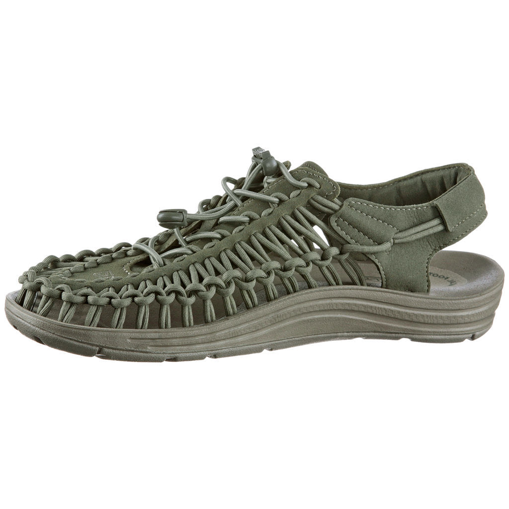 Keen UNEEK Synthetic Textile 2-Cord Monochrome Men's Sandals#color_dusty olive brindle