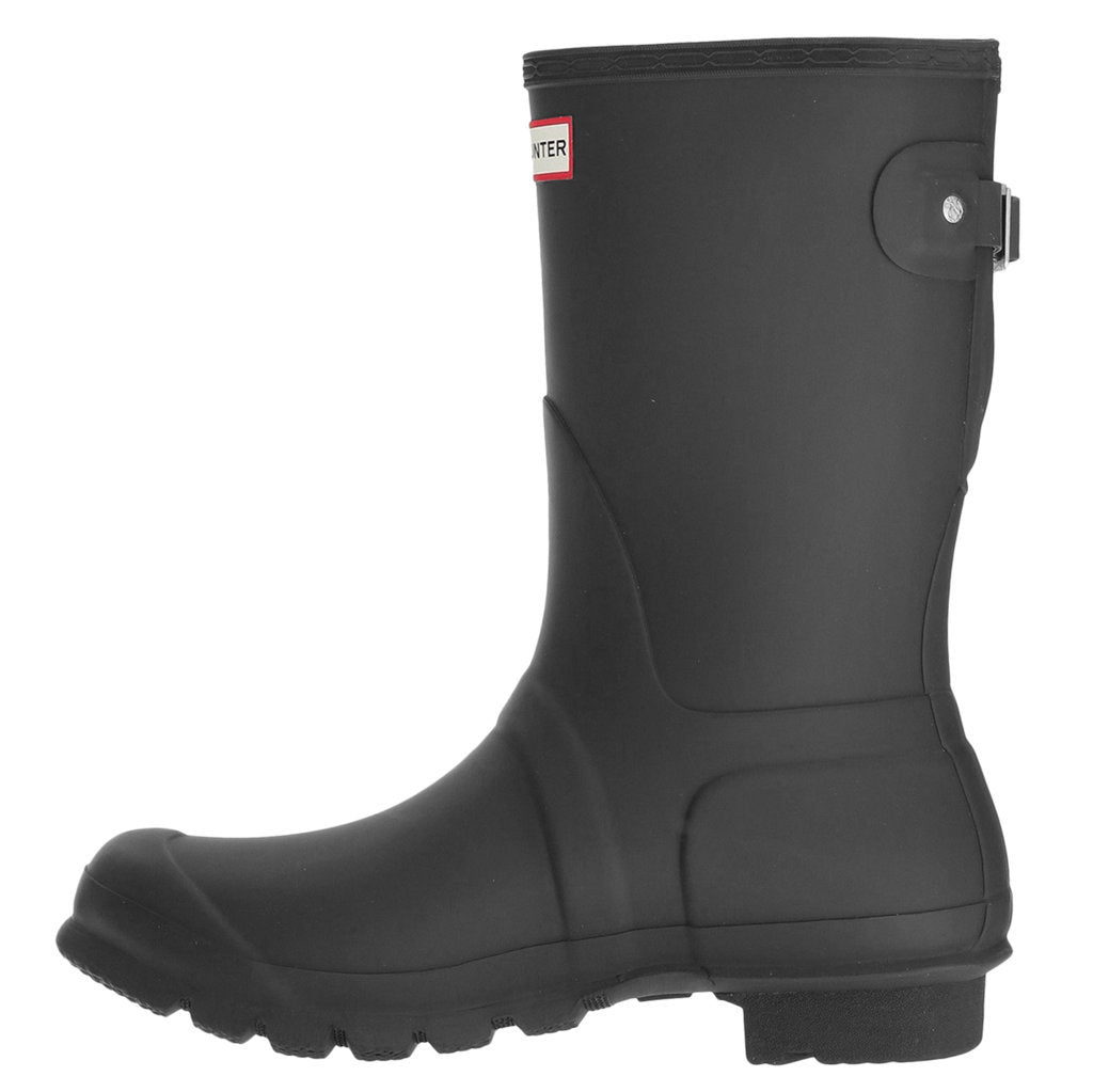 Hunter Original Back Adjustable Short Rubber Womens Boots#color_black