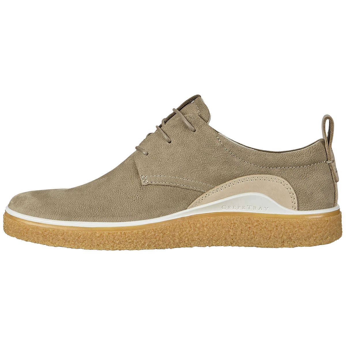 ECCO Crepetray M Nubuck Mens Sneakers#color_navajo brown powder