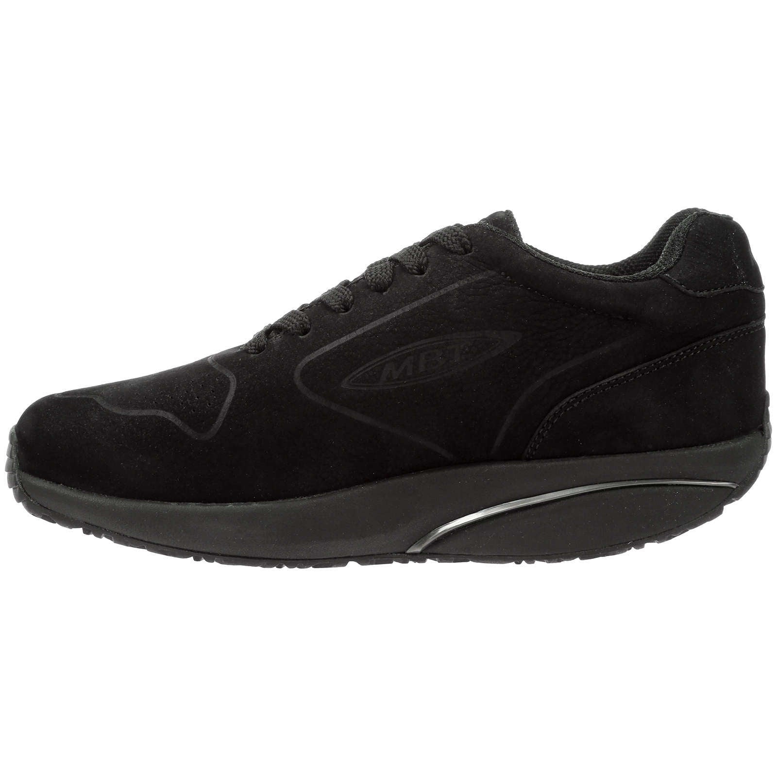 MBT 1997 Synthetic Leather & Mesh Women's Low-Top Sneakers#color_black